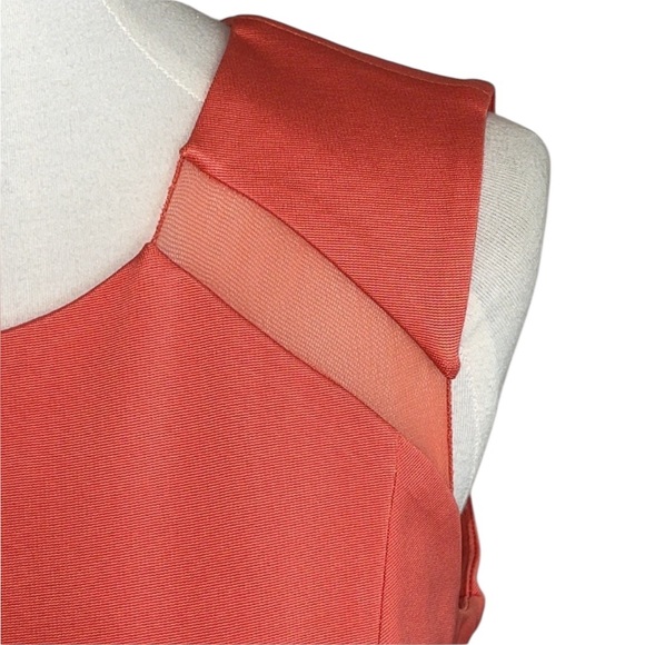 bebe Fit and Flare Dress Coral Color Size Medium - Picture 5 of 15